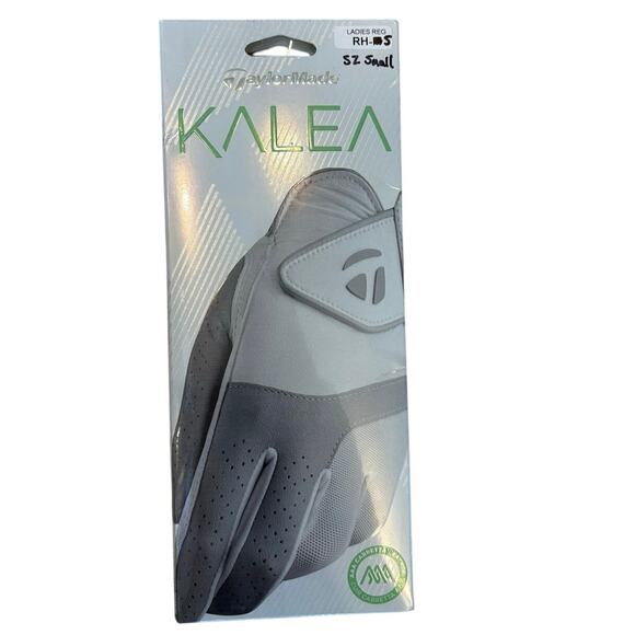TaylorMade Kalea Golf Glove NIB Women RH Small White Leather Palm Stretch Lycra - Picture 1 of 3